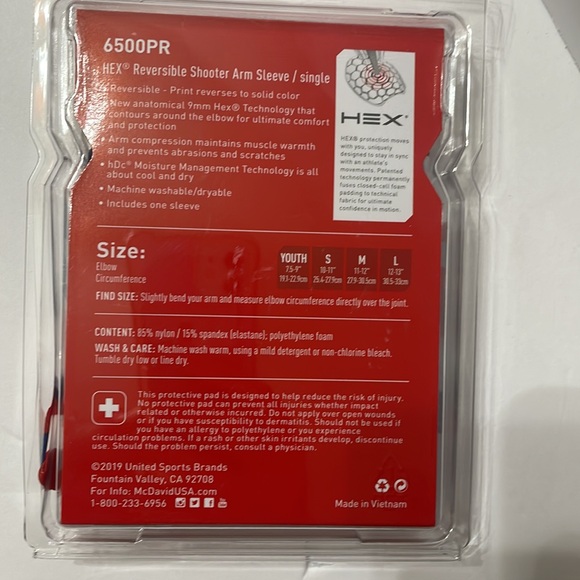 McDavid HEX® Reversible Shooter Arm Sleeve Medium NEW - Picture 7 of 7